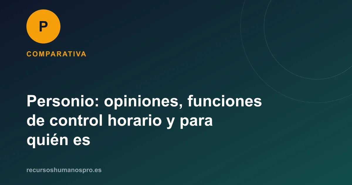 Portada del artículo: Personio: opiniones y control horario