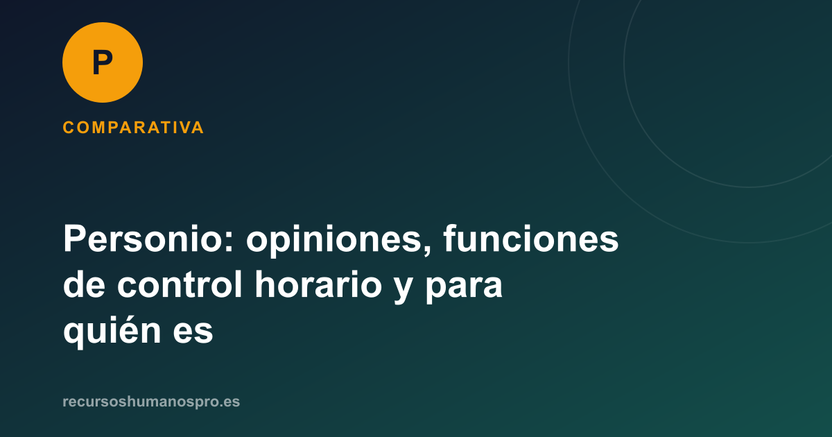 Portada del artículo: Personio: opiniones y control horario